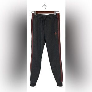 Adidas Original Fleece Jogger Sweatpants Tracksuit Bottom Sz S Unisex Gray/Rose